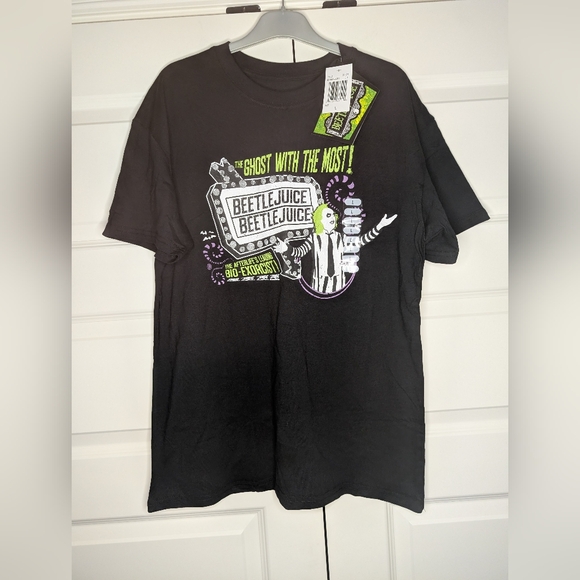 Warner Bros. Other - NWT Mens Large Beetlejuice Black T-shirt Short Sleeve 'The Ghost With the Most'